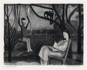 WILL BARNET Two lithographs.